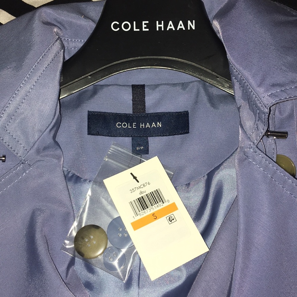 NWT Cole Haan Belted Trench Coat Size Small - Picture 5 of 8
